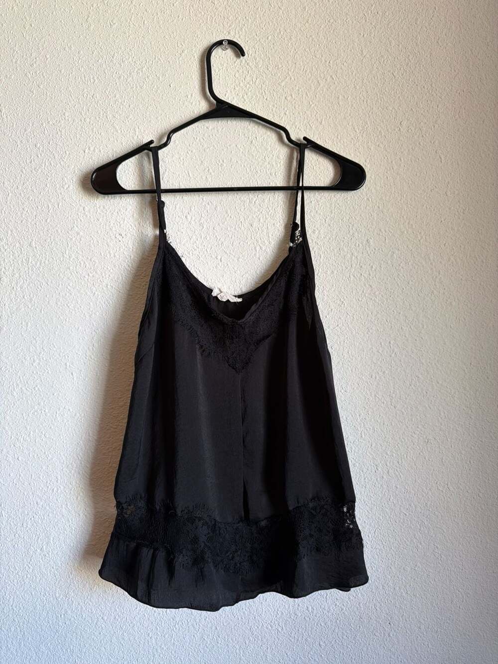 Promesa Black Lace Trim Camisole‎ Tank Top Size L